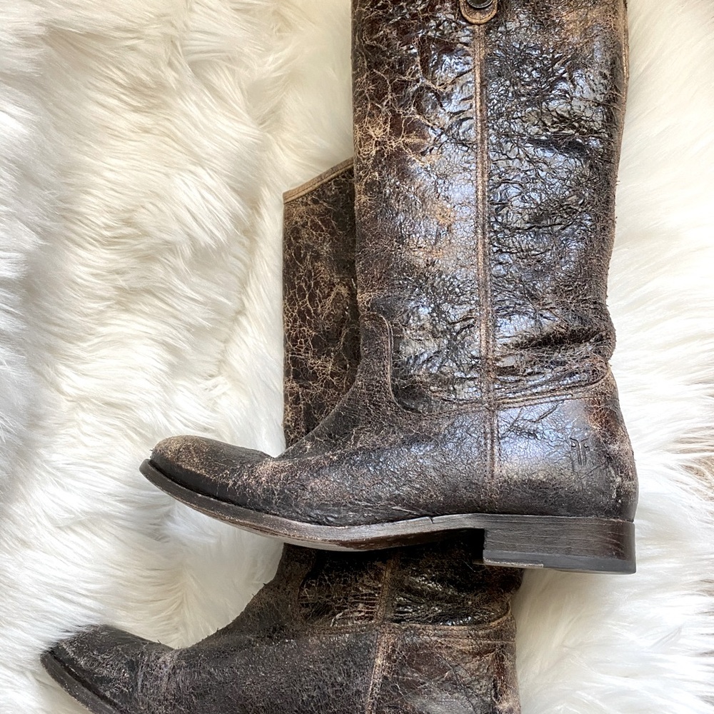 Sz10 Frye Melissa button boots